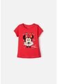 Camiseta Minnie Mouse Manga Corta Roja Para Niña 10 de Disney