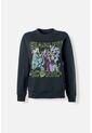 Buzo Villanas Disney Negro Estampado En Frente Para Mujer M de Disney