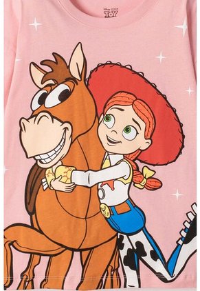 Camiseta De Toy Story Manga Corta Palo De Rosa Para Niña 10