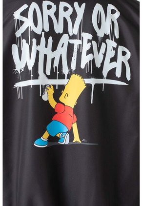 Chaqueta De Los Simpson Con Cierre Y Capucha Negro Para Hombre L