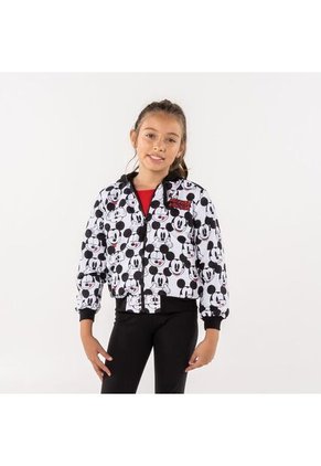 Buzo De  Mickey Mouse Con Capucha Negro, Blanco Y Rojo Para Niña 12