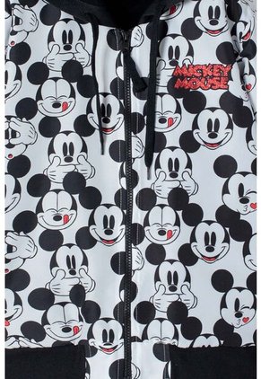 Buzo De  Mickey Mouse Con Capucha Negro, Blanco Y Rojo Para Niña 12