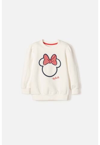 Buzo De Minnie Mouse Cerrado Marfil Para Niña 2T A 5T 3T Disney