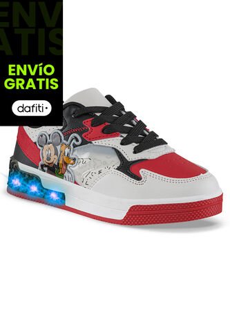 Tenis Con Luces Mickey Alutor Rojo Disney Para Niño Disney