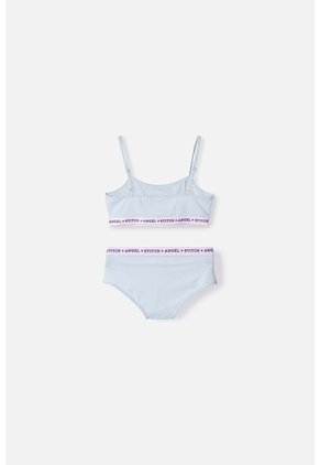 Conjunto De Top Y Panty De Stitch Azul Cielo Para Niña 4