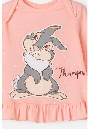 Pijama De Bambi Con Pantalón Largo Mandarina Y Marfil Para Bebé Niña 18-24