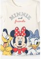 Camiseta De Minnie Mouse Manga Corta Marfil Para Niña 2T A 5T 2T de Disney