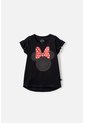 Camiseta De Minnie Mouse Manga Corta Negra Para Niña 12 de Disney