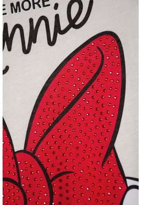 Camiseta De Minnie Mouse Manga Corta Multicolor Para Niña 4