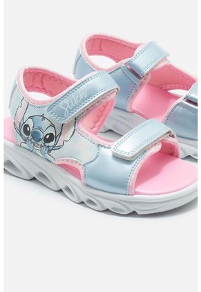 Sandalia Con Luces De Stitch Azul Y Rosada Para Niña 32