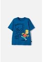 Camiseta De Los Simpson Manga Corta Azul Para Niño 12 de Disney