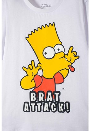 Pijama  De Los Simpson Con Pantalón Largo Blanco, Azul Y Amarillo Para Niño 14
