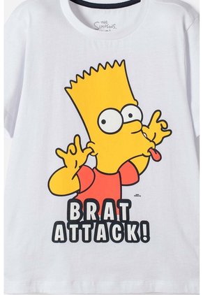 Pijama  De Los Simpson Con Pantalón Largo Blanco, Azul Y Amarillo Para Niño 14