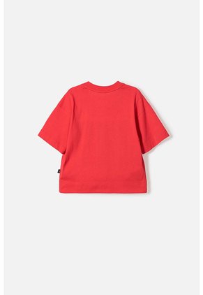 Camiseta De Minnie Mouse Manga Corta Rojo Para Niña 4