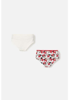 Pack X2 Panties De Minnie Mouse Multicolor Para Niña 4