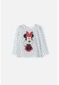 Camiseta Minnie Mouse Marfil Manga Larga Para Niña 2T A 5T 2T de Disney