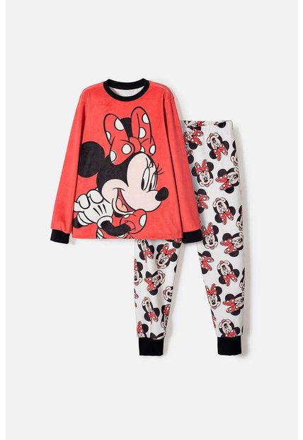 Pijama De Minnie Mouse Pantalón Largo Multicolor Para Niña 4