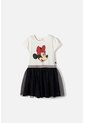 Vestido De Minnie Mouse Con Tull Marfil Para Niña 6 de Disney