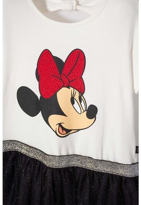 Vestido De Minnie Mouse Con Tull Marfil Para Niña 6