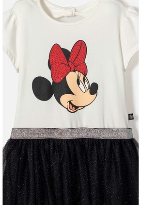 Vestido De Minnie Mouse Con Tull Marfil Para Niña 6