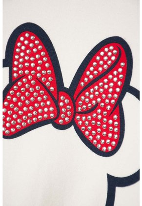 Buzo De Minnie Mouse Cerrado Marfil Para Niña 2T A 5T 5T