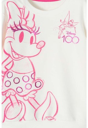 Buzo De Minnie Mouse Cerrado Marfil Para Niña 10