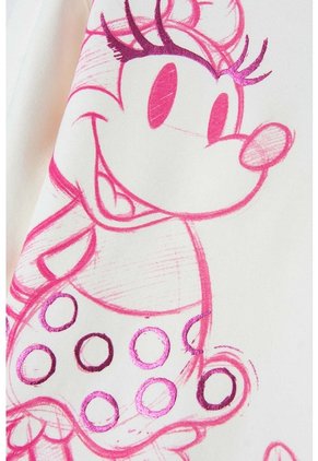 Buzo De Minnie Mouse Cerrado Marfil Para Niña 10