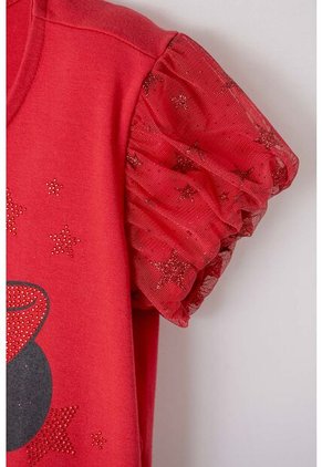 Vestido De Minnie Mouse Con Tull Rojo Para Niña 10