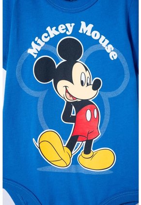 Body De Mickey Mouse Manga Corta Azul Para Bebé Niño 6-9