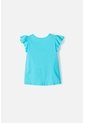 Camiseta De Frozen Manga Corta Azul Para Niña 2t A 5t 3T de Disney