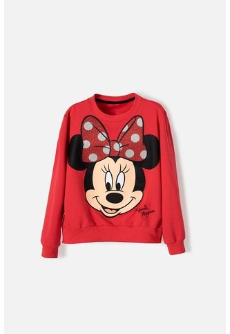 Buzo De Minnie Mouse Estampado Rojo Para Niña 12 Disney
