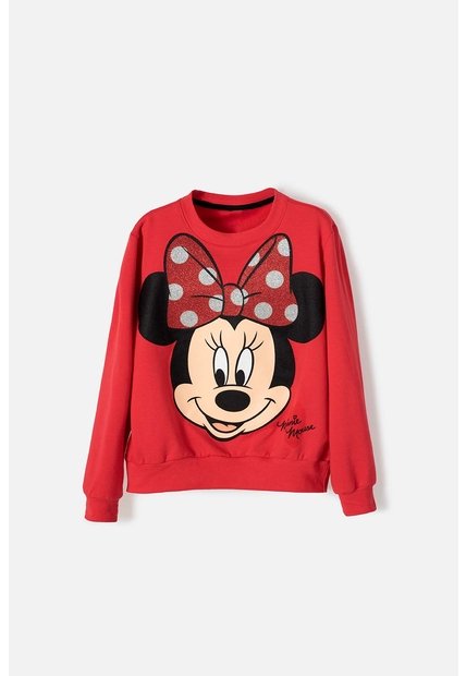 Buzo De Minnie Mouse Estampado Rojo Para Niña 12