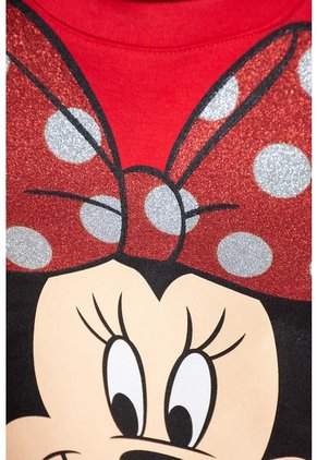 Buzo De Minnie Mouse Estampado Rojo Para Niña 12