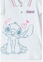 Camiseta Tipo Polo De Stitch Blanca Tipo Polo Para Niña 8 de Disney