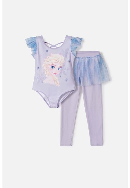 Conjunto De Frozen Pantalón Largo Multicolor Para Niña 6
