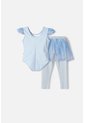 Conjunto De Frozen Con Tull Azul Cielo Para Niña 2T A 5T 5T de Disney