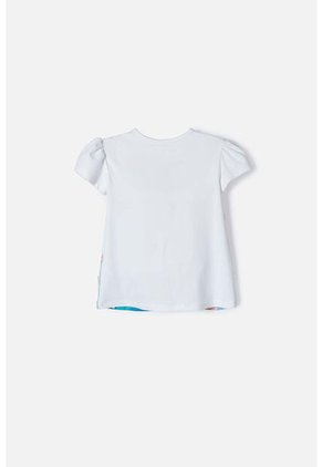 Camiseta De Princesas Disney Blanca Manga Corta Para Niña 2T A 5T 5T
