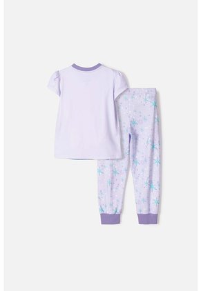 Pijama De Frozen Pantalón Largo Lavanda Claro Para Niña 2T A 6T 3T