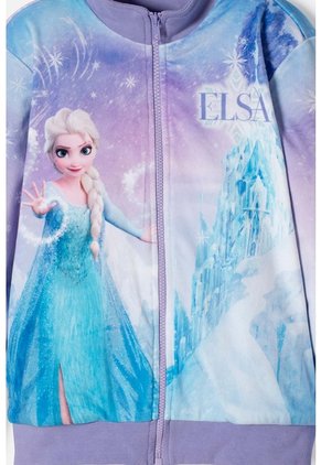 Chaqueta De Frozen Con Cierre Lila Para Niña 4