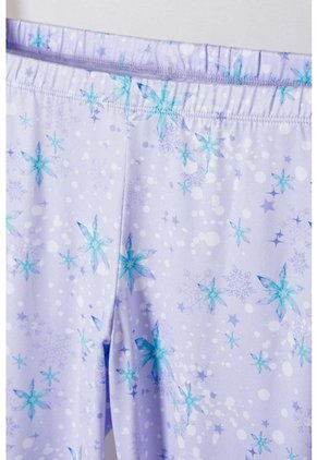 Pijama De Frozen Manga Corta Lavanda Para Niña 4