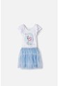 Vestido De Frozen Con Tull Blanco Y Azul Para Niña 10 de Disney