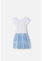 Vestido De Frozen Con Tull Blanco Y Azul Para Niña 10 de Disney