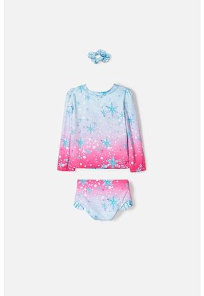 Conjunto De Baño De Frozen Manga Larga Multicolor Para Niña 2T A 6T 3T