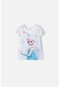 Camiseta De Frozen Manga Corta Blanco Para Niña 8 de Disney