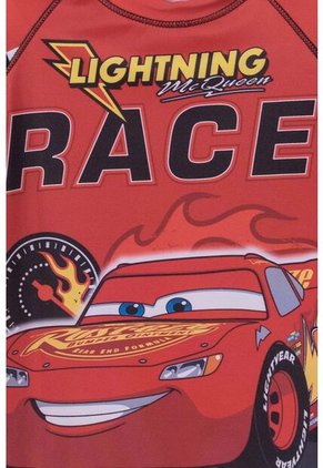 Conjunto De Baño Cars Manga Larga Rojo Para Niño De 2T A 5T 3T