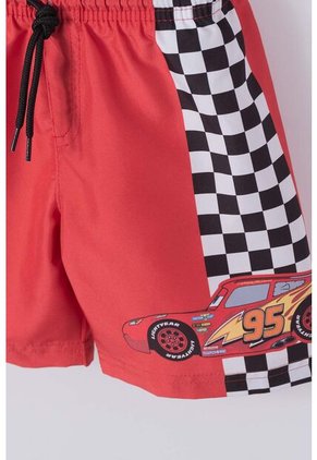Conjunto De Baño Cars Manga Larga Rojo Para Niño De 2T A 5T 3T