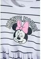 Vestido De Minnie Mouse Blanco Estampado En Frente Para Niña 4 de Disney