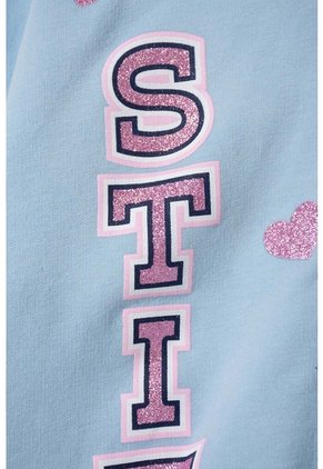 Buzo De Stitch Y Capybara Con Capucha Azul Para Niña 10
