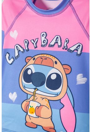 Conjunto De Baño De Stitch Manga Larga Multicolor Para Niña 10