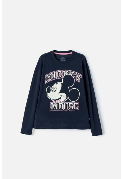 Buzo De Minnie Mouse Azul Estampado En Frente Para Niña 12